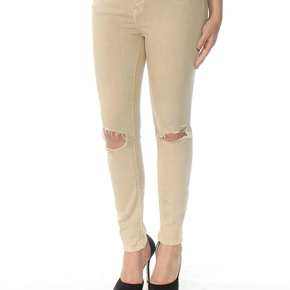 New Free People Distressed Straight Leg Je… - Picture 1 of 12